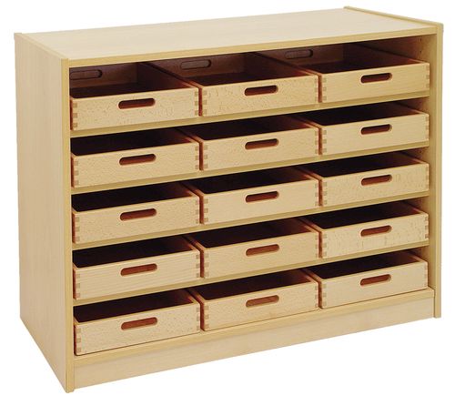 Schrank mit 15 Kästen