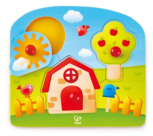 Knopfpuzzle Zuhause