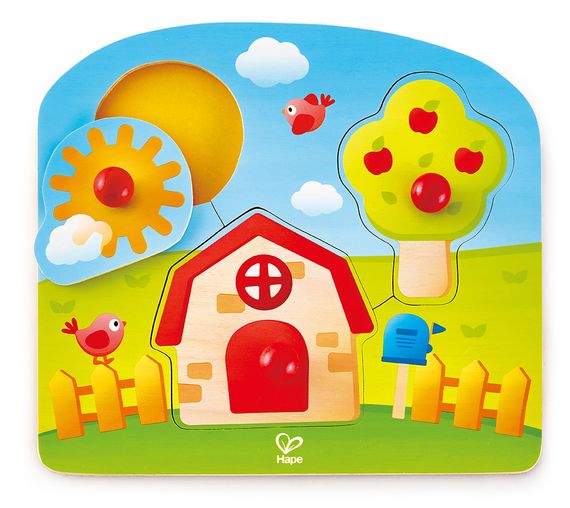Knopfpuzzle Zuhause