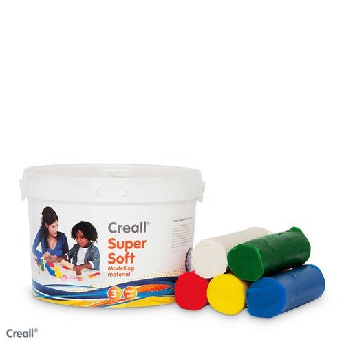 Creall Knete Supersoft 5 Farben sortiert.