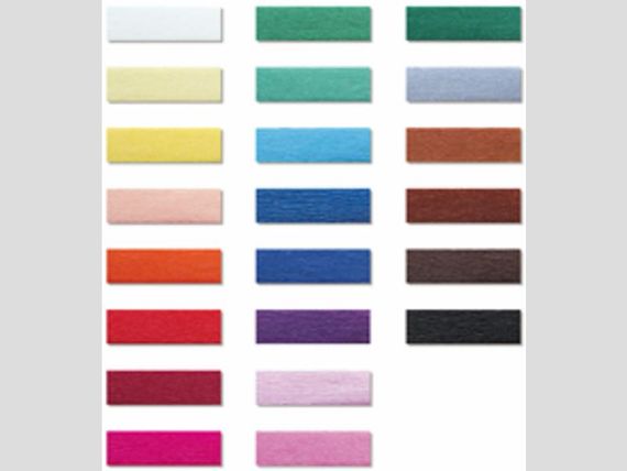 Krepppapier Sortiment mit 17 Farben.