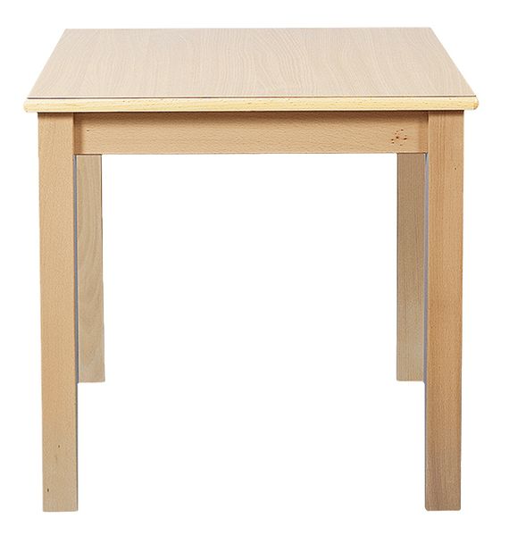 Quadrattisch 80 x 80 cm. Ahorn hell