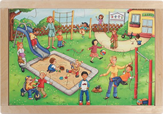 Rahmenpuzzle Kindergarten.