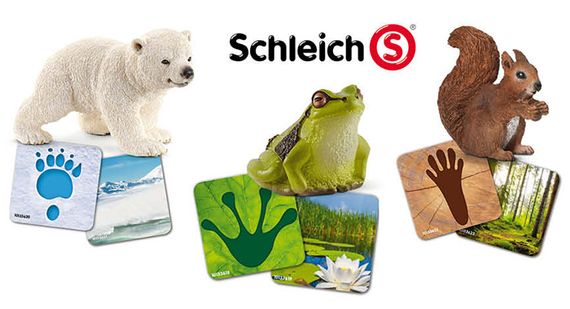 Schleich Wildlifeset met dierkaarten