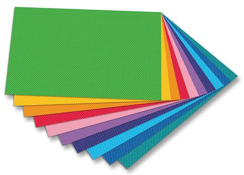 Motiekarton punten dik, 300g karton in 10 prachtige kleuren Formaat 50x70cm. 4720 Motiefkarton punten € 8,95