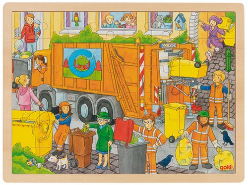 Einlegepuzzle Müllabfuhr 48 teilig