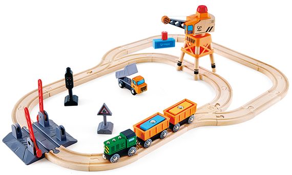 Treinset met kraan.