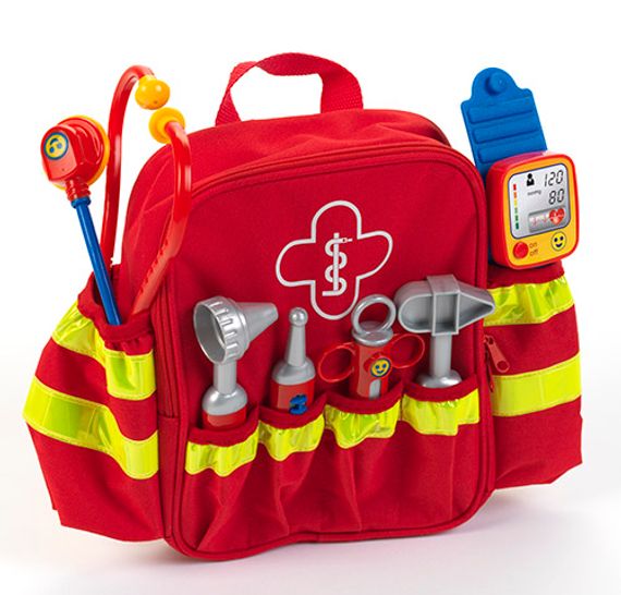 Brandweer eerste-hulp-rugzak.