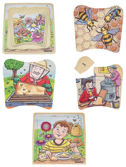 5-lagen Puzzle Bienenhonig