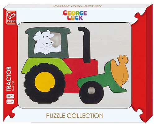 Holzpuzzle Traktor