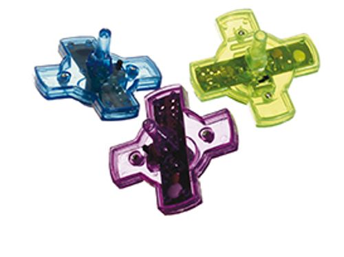 Tollen met lichtdiode. Een leuke set van 6 LED-tollen die prachtige visuele effecten geven. Diameter 38mm.