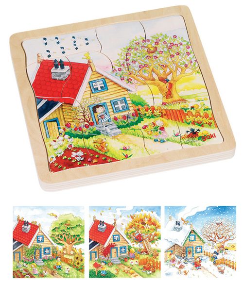 Schichtenpuzzle Jahreszeiten