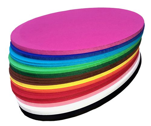 Vouwkartons ovaal 12 cm 12 kleuren
