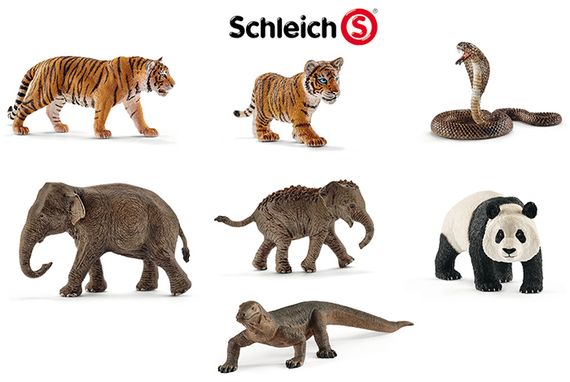Schleich dieren uit het asiatische gebied