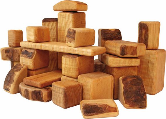 Bauklotzsatz Natur, 60 teilig