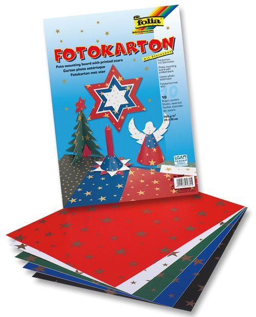 Fotokarton mit Sternen