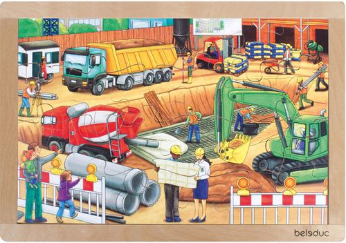 Holzpuzzle Baustelle