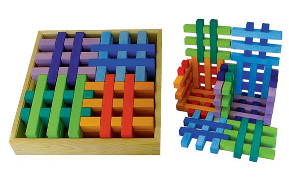 Gitter-Klötze bunt