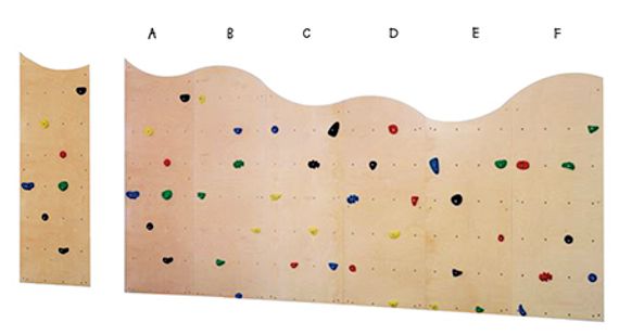 Kletteranlage Climbing for Kids. 6 tlg. natur.