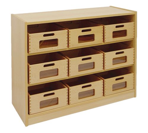 Schrank mit 9 Kästen