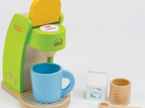 Kaffeemaschine Holz 6-tlg