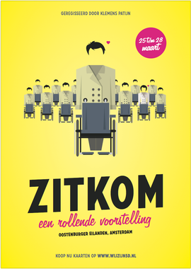 Poster voorstelling 'ZITKOM, een rollende voorstelling'