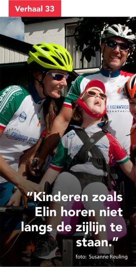 Kinderen zoals Elin horen niet langs de zijlijn te staan.