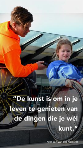 De kunst is om in je leven te genieten van de dingen die je wel kunt.