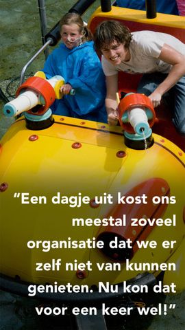 Een dagje uit kost ons meestal zoveel organisatie dat we er zelf niet van kunnen genieten. Nu kon dat voor een keer wel.