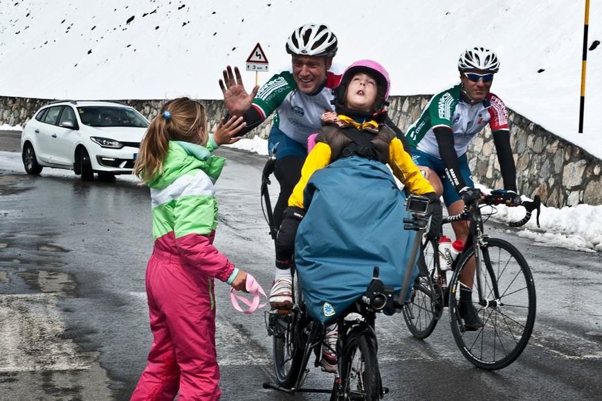 High five moment op de Stelvio
