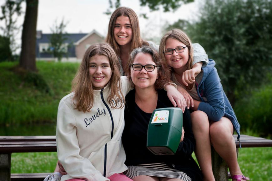 Kirstin met familie